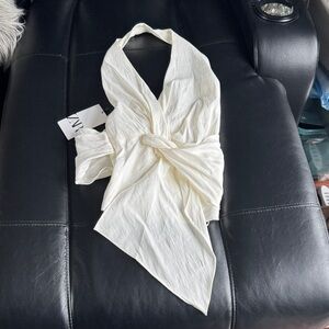 Zara cream  Halter Top NWT